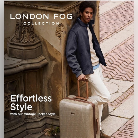 LONDON FOG mens Faux Suede Bomber, Navy, Large - Picture 4 of 4